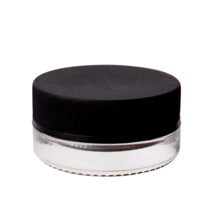 1oz round glass jar with child resistant cap