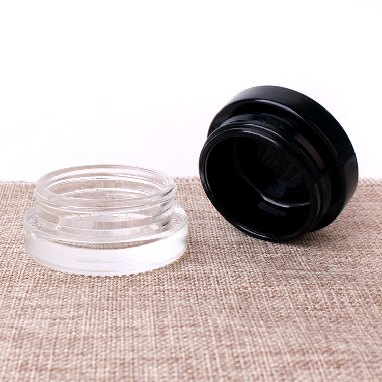 1oz round glass jar with child resistant cap
